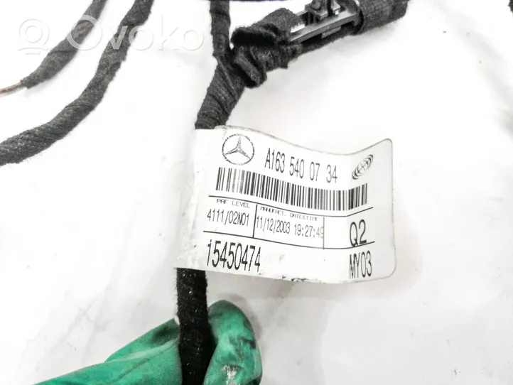 Mercedes-Benz ML W163 Takaoven johtosarja A1635400734