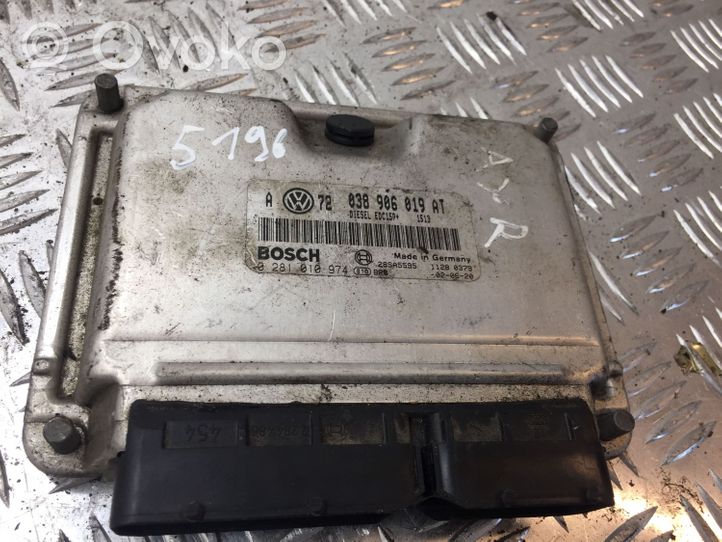 Volkswagen Golf IV Sterownik / Moduł ECU 038906019AT