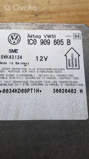 Volkswagen PASSAT B5.5 Sterownik / Moduł Airbag 1C0909605B