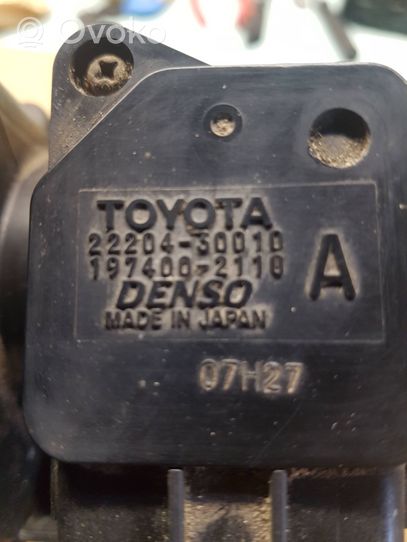 Toyota Yaris Débitmètre d'air massique 2220430010