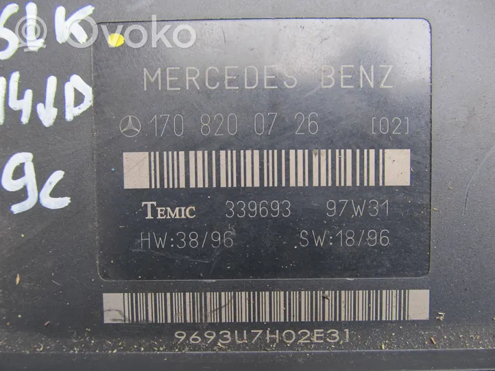 Mercedes-Benz SLK R170 Moduł / Sterownik komfortu 1708200726