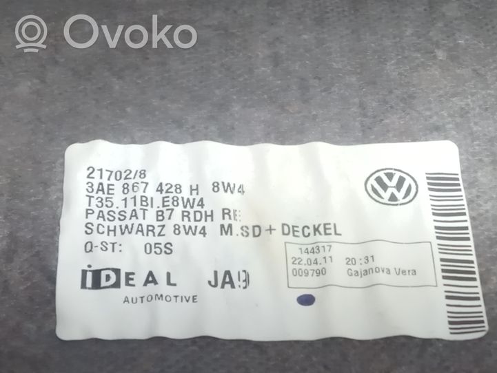 Volkswagen PASSAT B7 Tavaratilan sivuverhoilu 3AE867428H