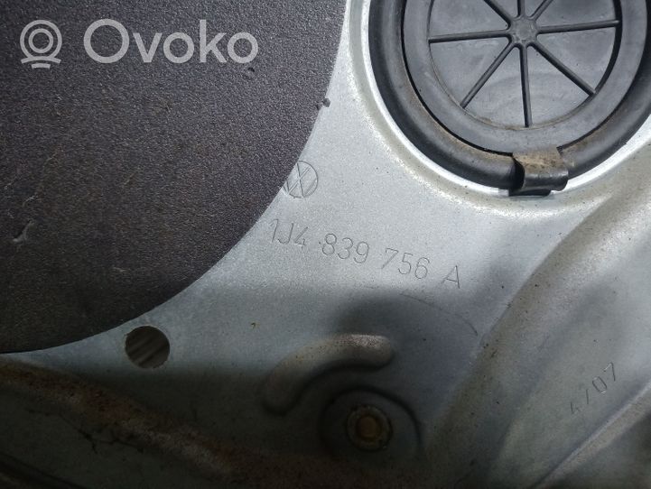 Volkswagen Golf IV Mechanizm podnoszenia szyby tylnej bez silnika 1J4839756A