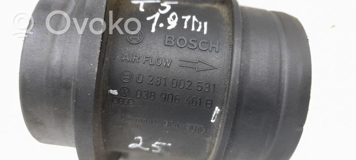 Volkswagen Multivan T5 Mass air flow meter 038906461B