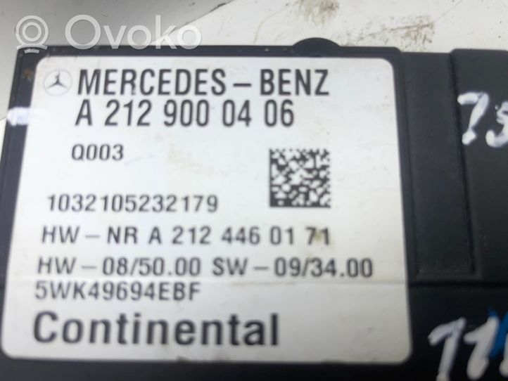Mercedes-Benz E C207 W207 Polttoaineen ruiskutuspumpun ohjainlaite/moduuli A2129000406