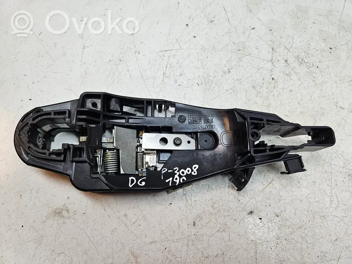 Peugeot 3008 II Support extérieur, poignée de porte arrière 9802977180