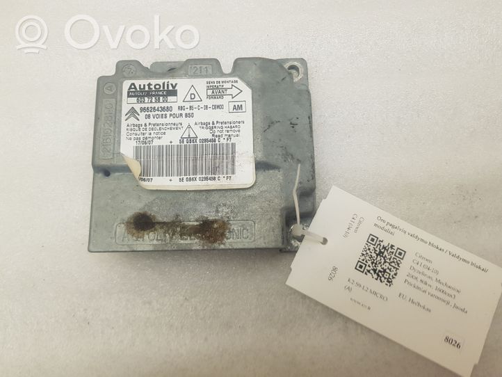 Citroen C4 I Module de contrôle airbag 9662643680