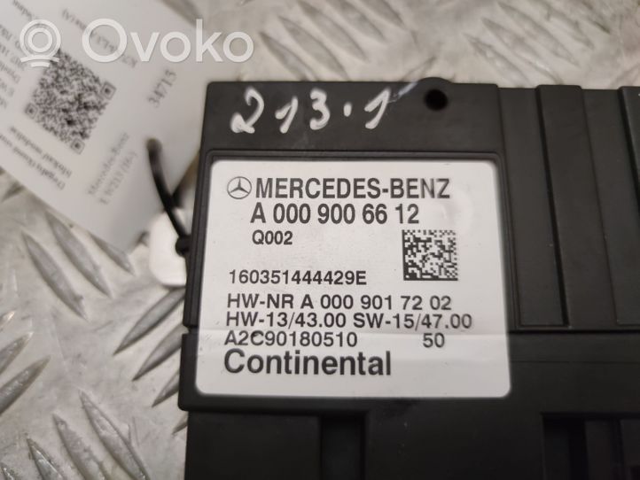 Mercedes-Benz E W213 Centralina/modulo pompa dell’impianto di iniezione A0009006612