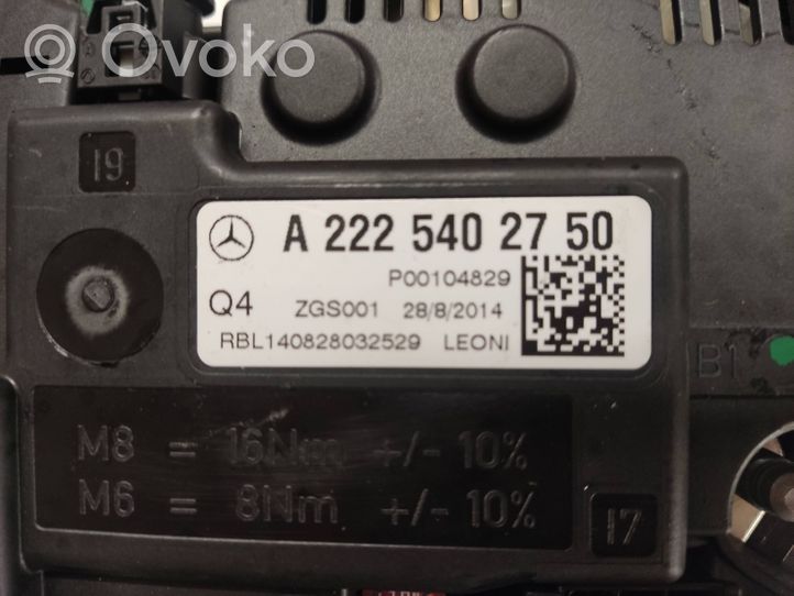 Mercedes-Benz S W222 Skrzynka bezpieczników / Komplet A2225402750