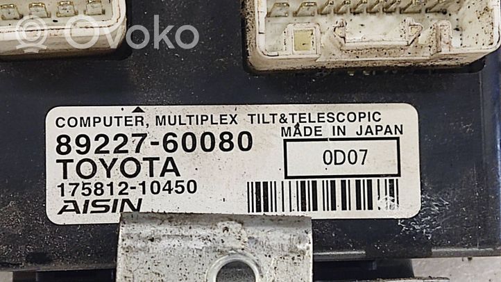 Toyota Land Cruiser (J150) Czujnik kąta skrętu 8922760080