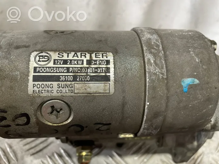 Hyundai Elantra Starter motor 3610027000