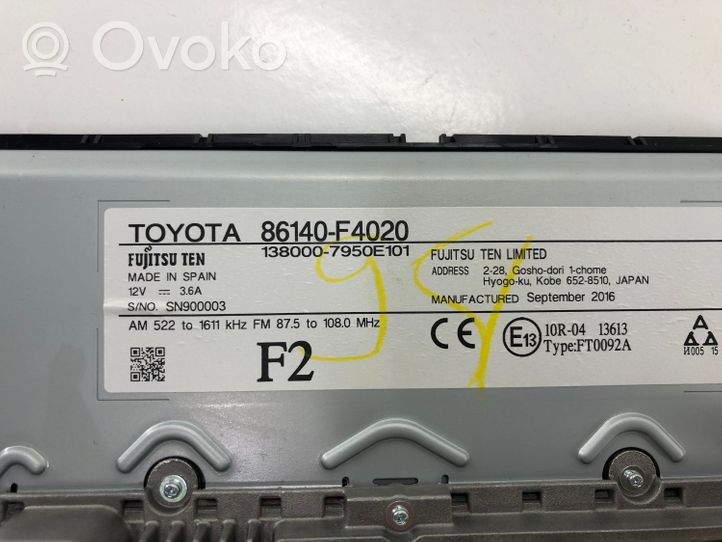 Toyota C-HR Ekrāns / displejs / mazais ekrāns 86140F4020