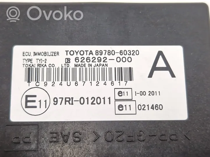 Toyota Land Cruiser (J120) Unidad de control/módulo inmovilizadora 8978060320