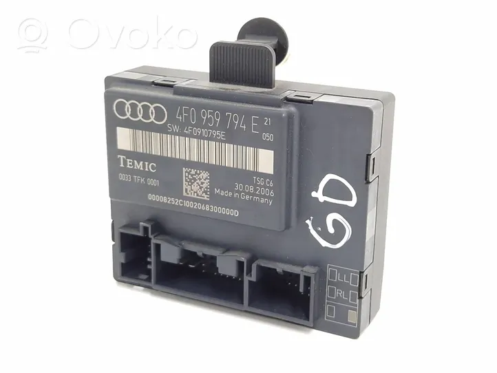 Audi A6 Allroad C6 Unité de commande module de porte 4F0959794E