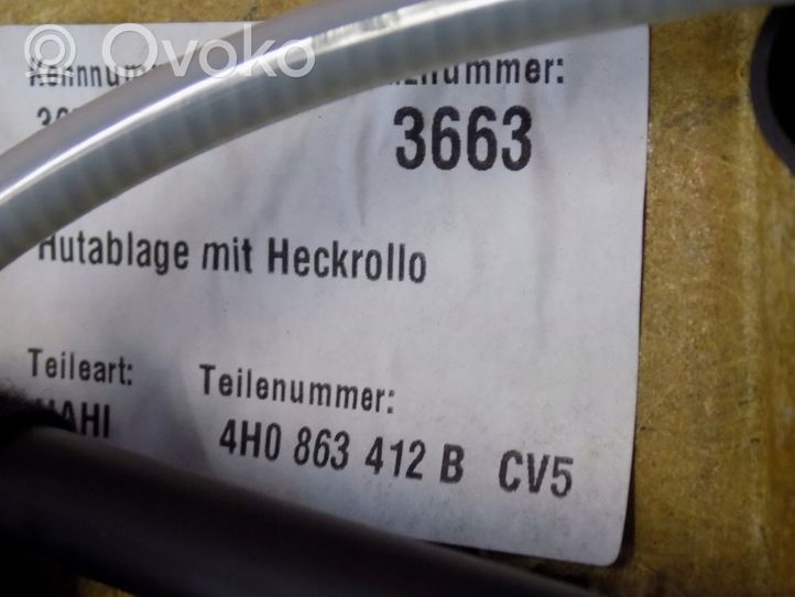 Audi A8 S8 D4 4H Roleta elektryczna przeciwsłoneczna tylnej szyby 4H0863412B