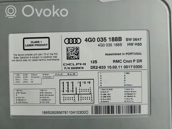 Audi A7 S7 4G Radija/ CD/DVD grotuvas/ navigacija 4G0035188B