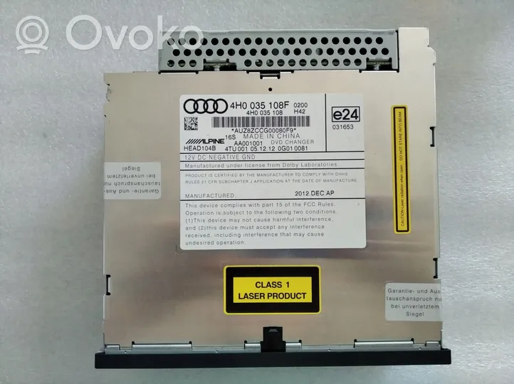 Audi A8 S8 D4 4H CD/DVD-vaihdin 4H0035108F