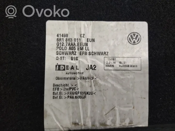 Volkswagen Polo V 6R Комплект автомобильного коврика 6R1863011