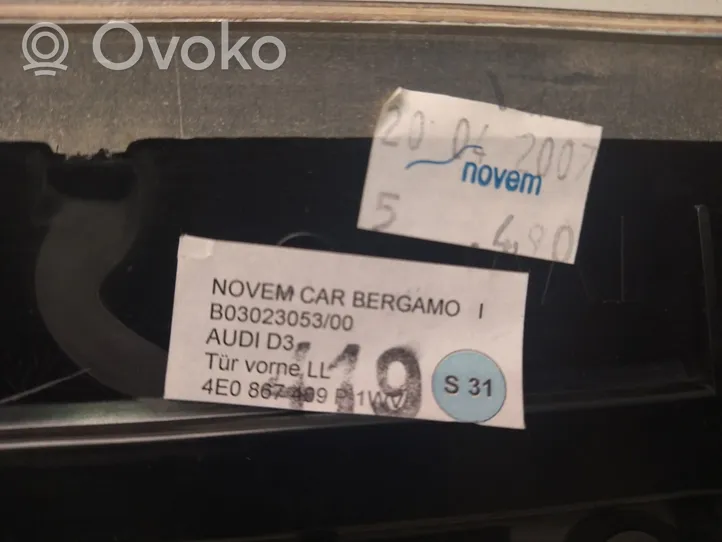 Audi A8 S8 D3 4E Etuoven verhoilu (käytetyt) 4E0867409P