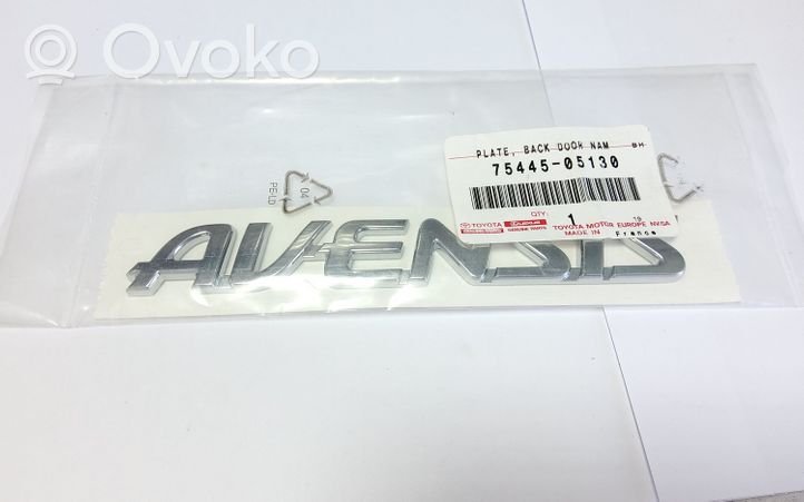 Toyota Avensis T270 Emblemat / Znaczek tylny / Litery modelu 7544505130