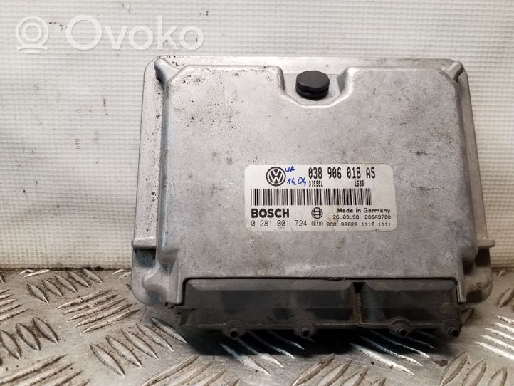 Volkswagen PASSAT B5 Sterownik / Moduł ECU 038906018AS