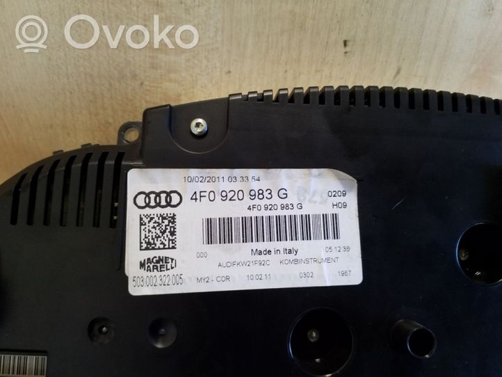 Audi A6 S6 C6 4F Nopeusmittari (mittaristo) 4F0920983G