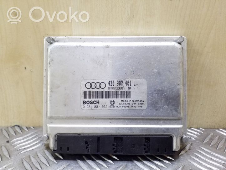 Audi A6 S6 C5 4B Centralina/modulo del motore 4B0907401L