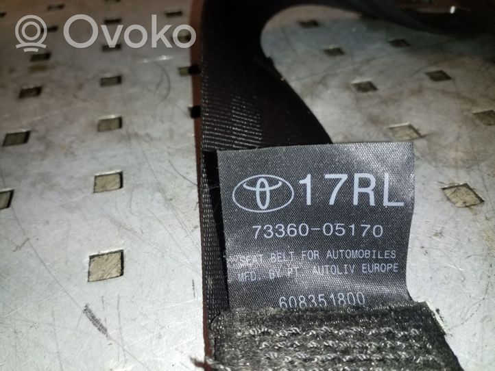 Toyota Avensis T270 Takaistuimen turvavyö 7336005170