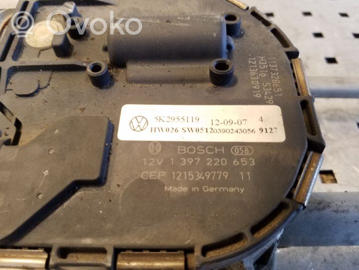 Volkswagen Golf VI Mechanizm i silniczek wycieraczek szyby przedniej / czołowej 5K2955119