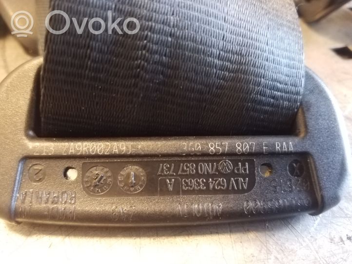 Volkswagen PASSAT B8 Pas bezpieczeństwa fotela tylnego środkowego 3G0857807E