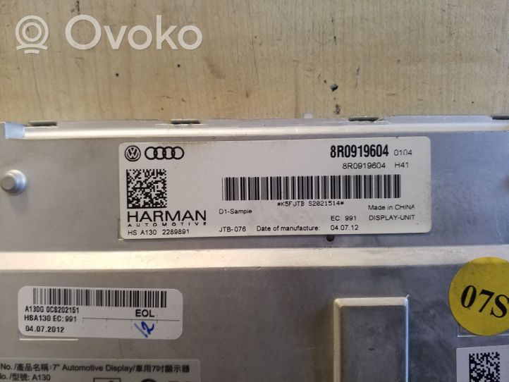 Audi Q7 4L Monitori/näyttö/pieni näyttö 8R0919604