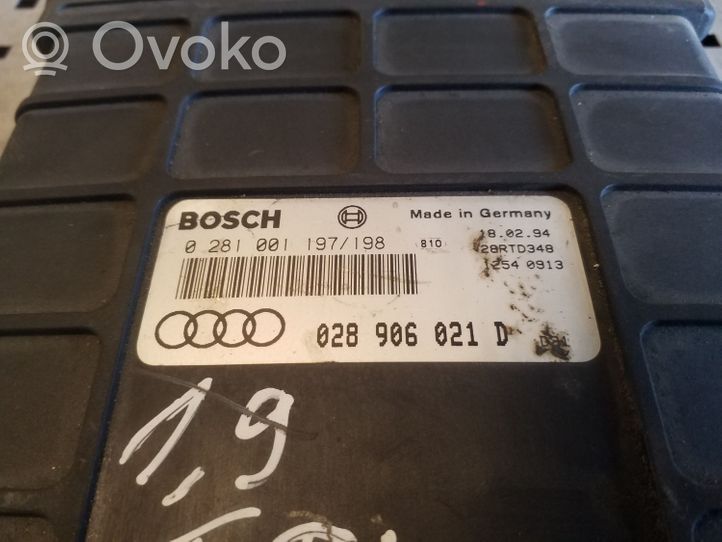 Audi 80 90 S2 B4 Unidad de control/módulo del motor 028906021D