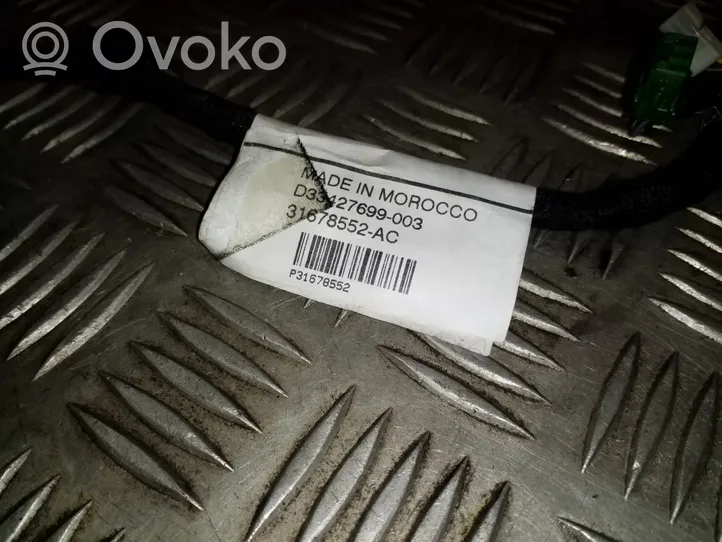 Volvo XC90 Faisceau de câblage de porte arrière 31678552