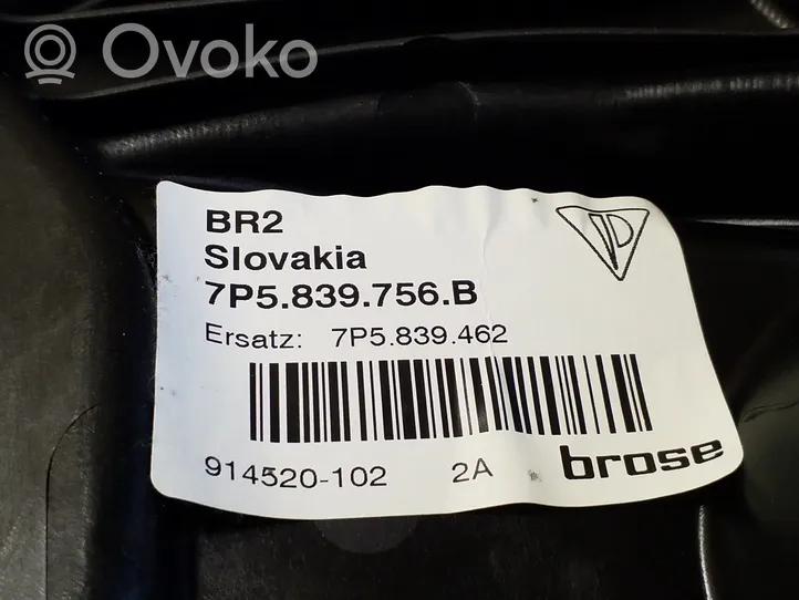 Porsche Cayenne (92A) Meccanismo di sollevamento del finestrino posteriore senza motorino 7P5839756B