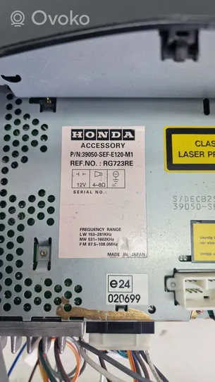 Honda Accord Panel / Radioodtwarzacz CD/DVD/GPS 39050SEFE120M1