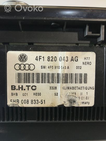 Audi A6 S6 C6 4F Unité de contrôle climatique 4F1820043AG