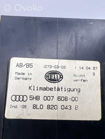 Audi A4 S4 B5 8D Ilmastoinnin ohjainlaite 8L0820043B