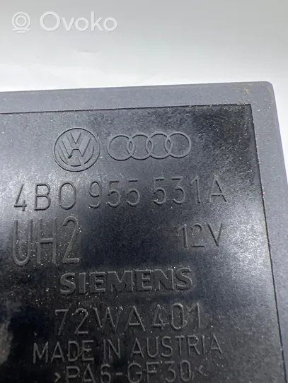 Audi A6 S6 C5 4B Moduł / Przekaźnik wycieraczek 4B0955531A