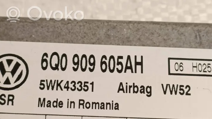 Volkswagen Caddy Sterownik / Moduł Airbag 6Q0909605AH