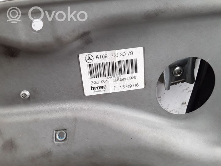 Mercedes-Benz B W245 Mechanizm podnoszenia szyby przedniej bez silnika A1697203079