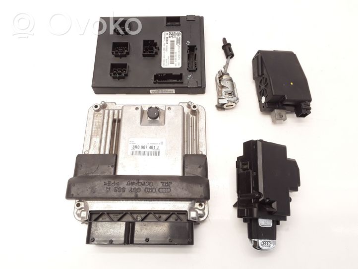 Audi A5 8T 8F Komputer / Sterownik ECU i komplet kluczy 8K0907063N