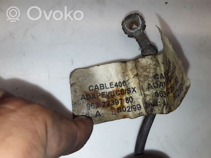 Peugeot 406 Cable negativo de tierra (batería) 9632239780