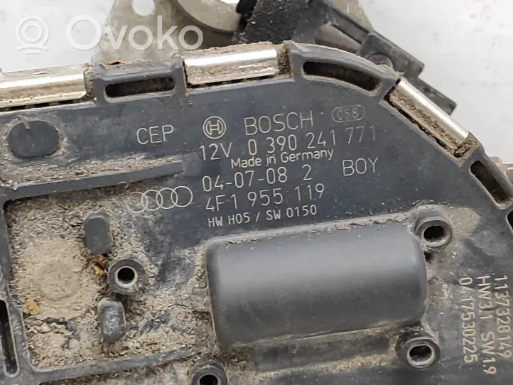 Audi A6 S6 C6 4F Tringlerie et moteur d'essuie-glace avant 0390241771