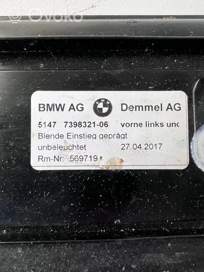 BMW 5 G30 G31 Priekinio slenksčio apdaila (išorinė) 7398321
