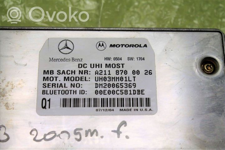 Mercedes-Benz C W203 Unité de commande, module téléphone 