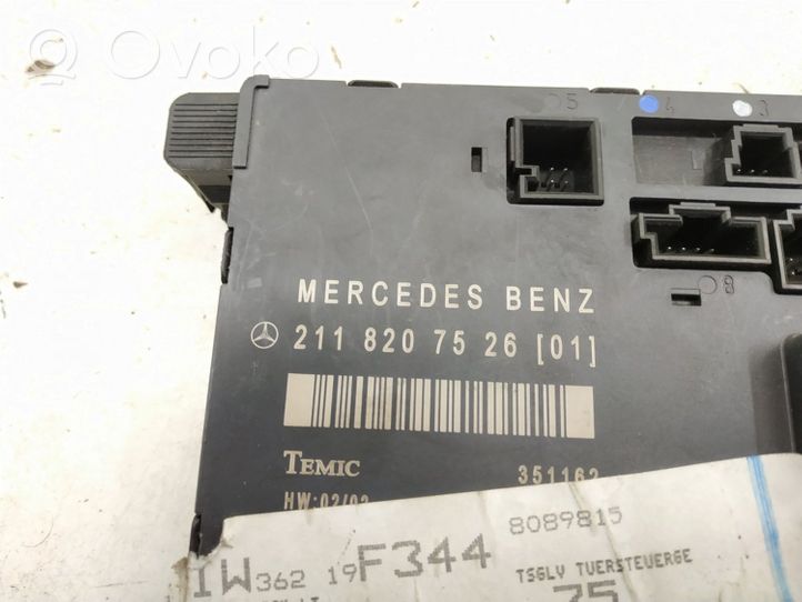 Mercedes-Benz E W211 Durų elektronikos valdymo blokas 