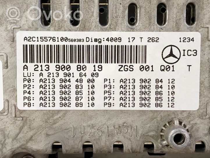 Mercedes-Benz E W213 Tachimetro (quadro strumenti) 