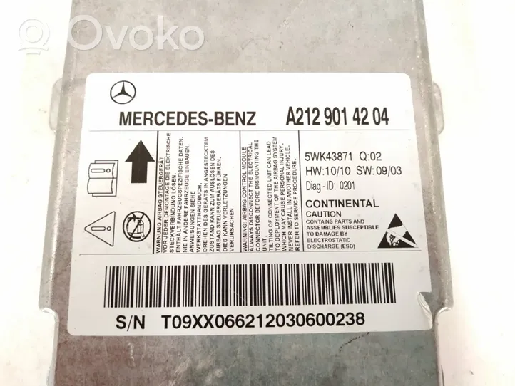 Mercedes-Benz E W212 Module de contrôle airbag DALISID2379