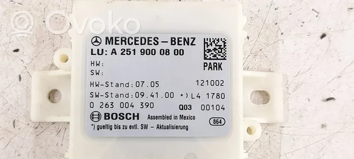 Mercedes-Benz R W251 Parkavimo (PDC) daviklių valdymo blokas 