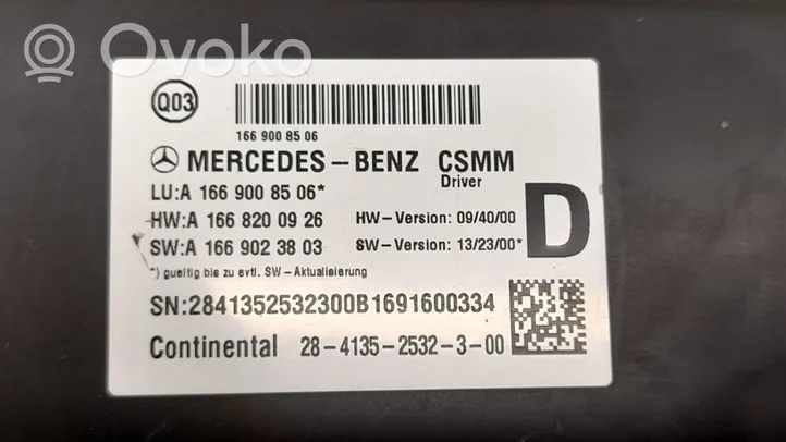 Mercedes-Benz GLE (W166 - C292) Modulo di controllo sedile 